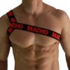 Macho - érzéki piros rombusz hám S/M méretben
