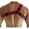 Macho - érzéki piros rombusz hám S/M méretben