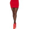 Leg Avenue – Fekete cseresznye harisnyakötő zokni