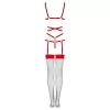 LIVCO CORSETTI FASHION – érzéki test és harisnya szett, piros L/XL
