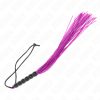 KINK – mini szilikon korbács 6 lila gyönggyel, 26 cm