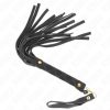 KINK – fekete bársony mini ostor, 30 cm