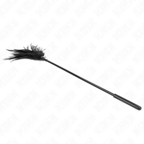 KINK - érzéki fekete tollak 45 cm hosszú kényeztetéshez
