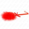 KINK – érzéki nylon kötelező pálca piros masnival és tollakkal