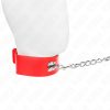 KINK - állítható nyaklánc széles piros pánttal (65 cm)