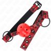 KINK - állítható 4,5 cm gumi golyó gag, 42-60 cm 