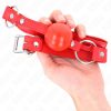 KINK - 4 cm TPE golyós szájpecek piros zárral