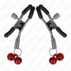 KINK - piros dupla csipeszes mellbimbó izgató 6 cm