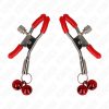 KINK – vörös dupla harang mellbimbó csipesz 6 cm