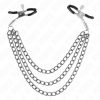 KINK – 3 láncos mellbimbó csipesz, fekete