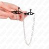 KINK - ezüst láncos mellbimbó klipsz 30 cm