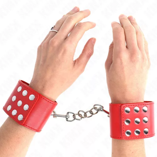 KINK - állítható piros csuklóbilincs 19-24 cm-ig