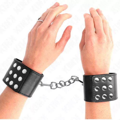 KINK – állítható fekete csuklóbilincsek 19-24 cm-ig