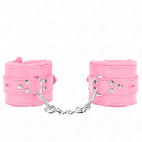   KINK – állítható, prémium pink szőrös csuklóbilincsek
