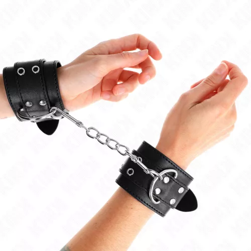 KINK – állítható csuklókötöző fekete 19-26 cm