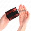 KINK - Sensuális csukló kötözők piros-fekete színben