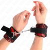 KINK - Sensuális csukló kötözők piros-fekete színben
