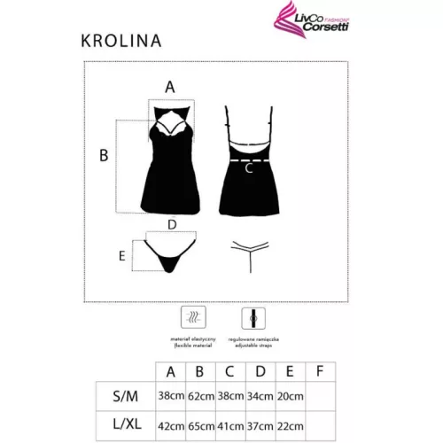 LIVCO CORSETTI FASHION – érzéki fekete chemise és tanga L/XL