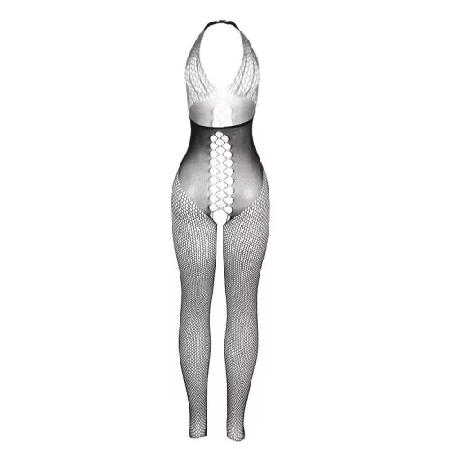 SUBBLIME - fekete bodystocking nyitott hátrésszel, egy méret