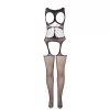 SUBBLIME – hálós, nyitott vállú bodystocking fekete színben