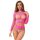 SUBBLIME – érzéki pink halhálós szett, hosszú ujjú, egy méret 