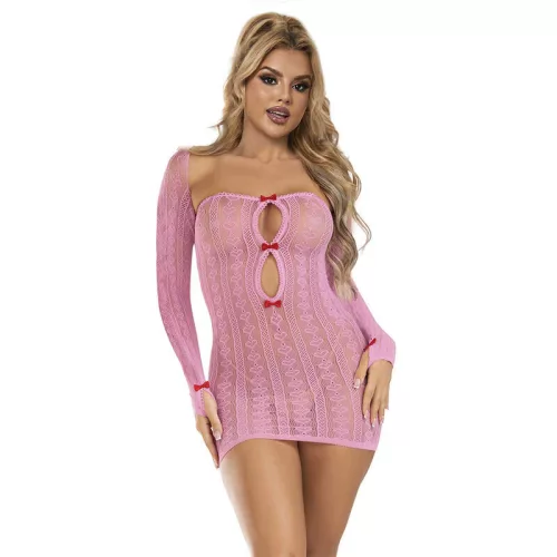 SUBBLIME – érzéki pink halháló ruha, egy méret