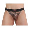 BURN - 002 JOCK SNAKE BLACK L – érzéki fekete jock fehérnemű