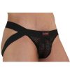 BURN 005 – elegáns fekete jock fehérnemű XL méretben