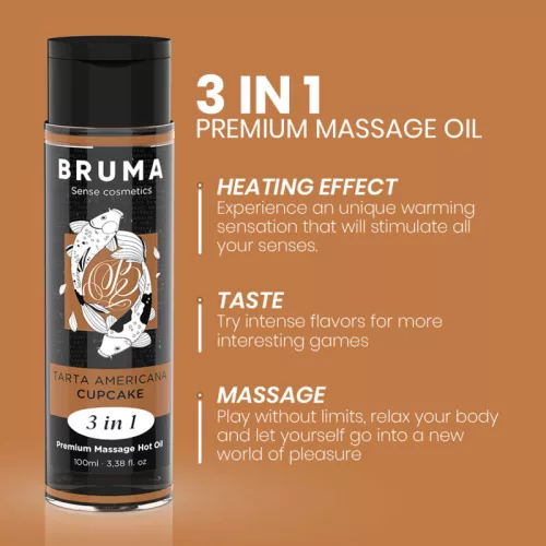 BRUMA – prémium 3 az 1-ben masszázsolaj cupcake 100 ml