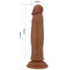 Pretty Love Keon – élethű pénisz 21 cm, barna