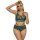 SUBBLIME – elegáns csipkés melltartó és tanga zöldben L/XL