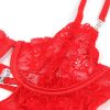 SUBBLIME - Díszes red babydoll állítható pántokkal S/M