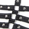 SUBBLIME – fekete bőr bondage ruha S/M méretben