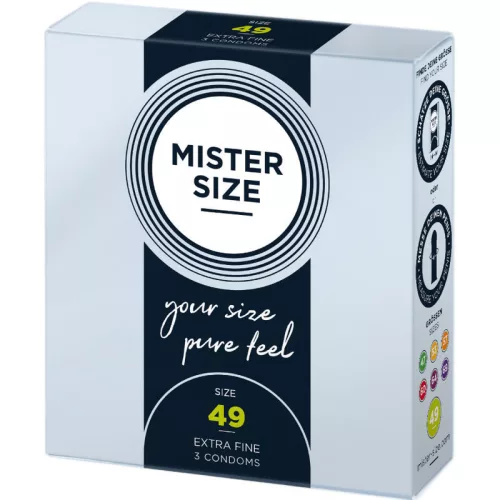 Mister Size - prémium S méretű óvszer (49 mm, 3 db)