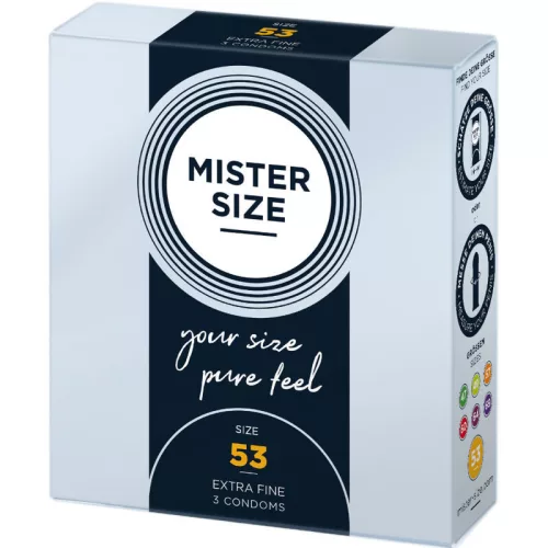 Mister Size - Prémium óvszer M méret (53 mm, 3 db)
