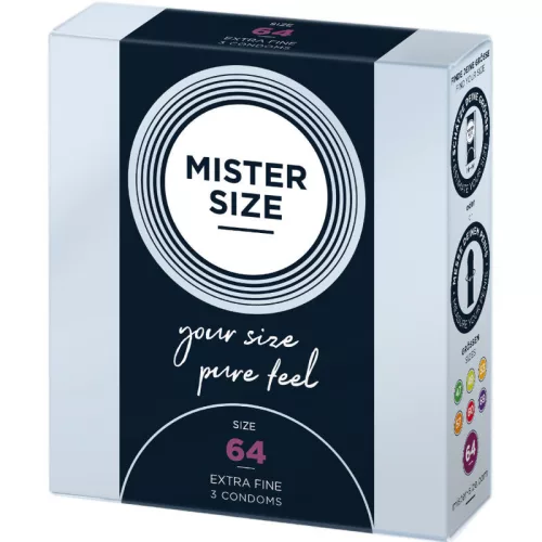 MISTER SIZE - XXL méretű prémium óvszer (64 mm, 3 db)