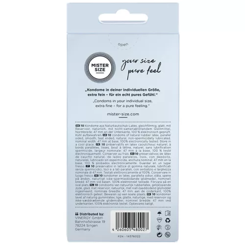 Mister Size – XS méretű óvszer 47 mm (10 db)