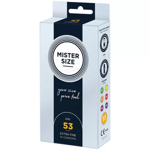 MISTER SIZE - M méretű óvszer (10 db) prémium kényelemért