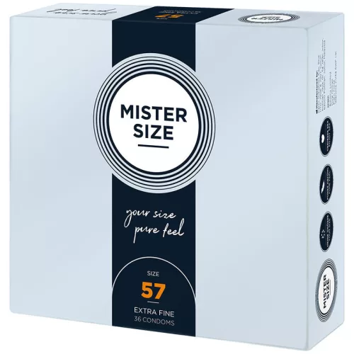 Mister Size – prémium L méretű óvszer (57 mm, 36 db)
