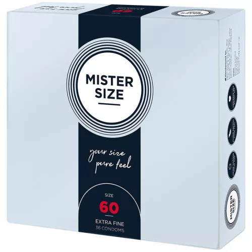 Mister Size – XL óvszer 60 mm, prémium kényelem 36 db-os