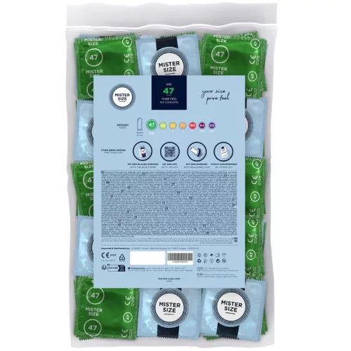 Mister Size - Prémium XS óvszer, 47 mm (100 db)