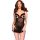 CHILIROSE - érzéki fekete babydoll S/M méretben
