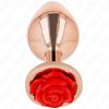 KINK – elegáns piros rózsás anális dildó rose gold színben