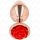 KINK – elegáns piros rózsás anális dildó rose gold színben