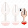 KINK – elegáns piros rózsás anális dildó rose gold színben