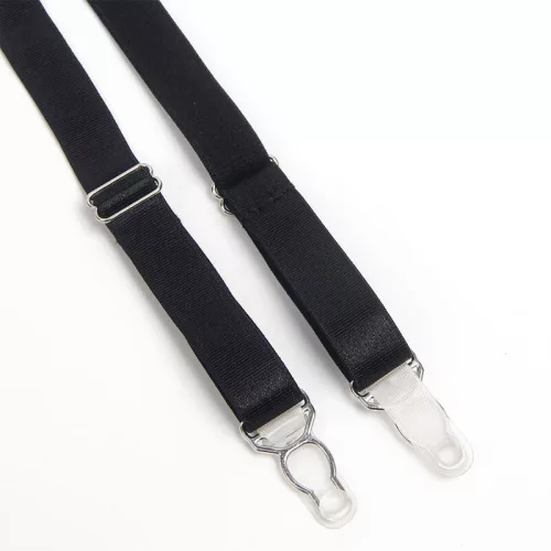 SUBBLIME – fekete bondage melltartó és harisnyakötő szett