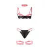 SUBBLIME - fénylő pink melltartó és bugyi szett L/XL