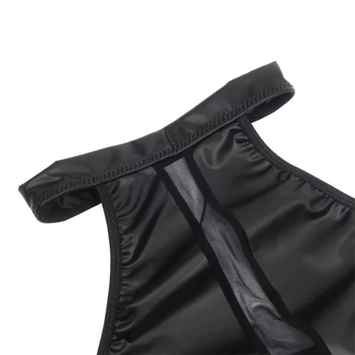 SUBBLIME - áttetsző pánt nélküli fekete ruha L/XL