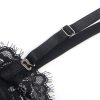 SUBBLIME – elegáns fekete csipkés bodystocking masnikkal L/XL