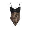 SUBBLIME – fekete csipkés bodysuit alsó záródással L/XL